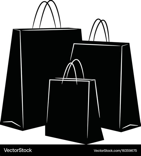 Shopping bags silhouettes Royalty Free Vector Image