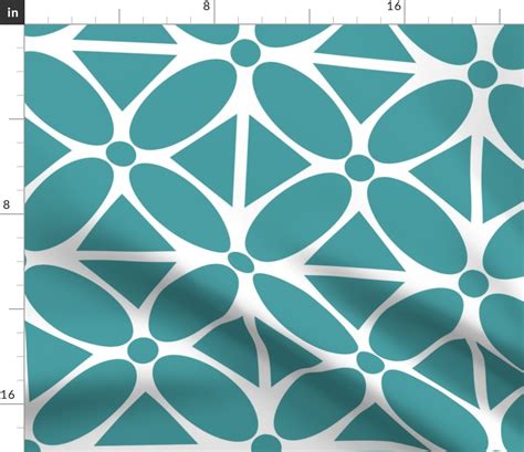 Jumbo Scale Modern Oval Petals and Fabric | Spoonflower