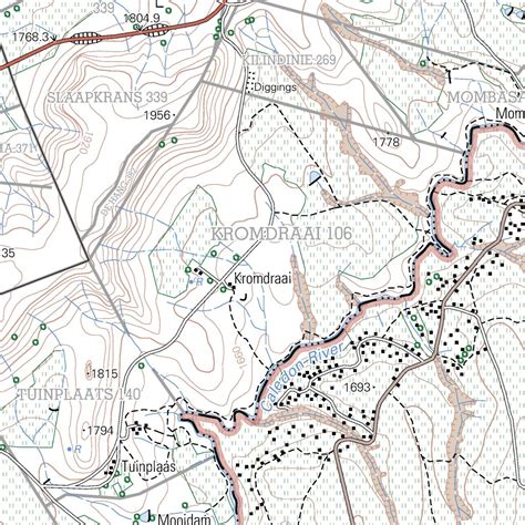 2828CB CLARENS Map by Chief Directorate: National Geo-spatial ...