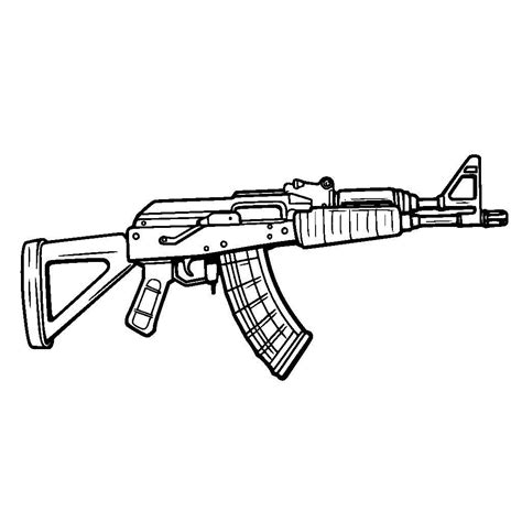 #1 AK-47 Assault Rifle Free SVG - K40 Laser Cutter