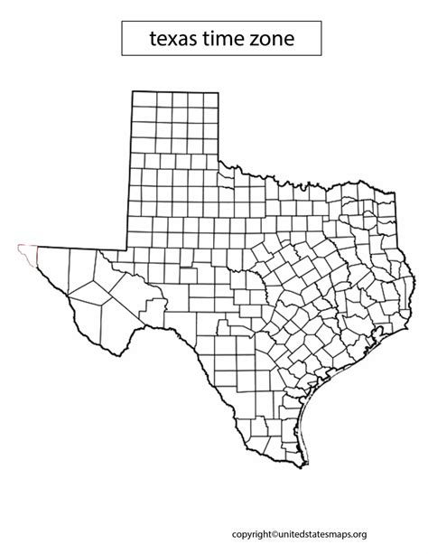 Texas Time Zone Map | Map of Texas Time Zones