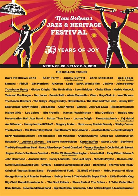 jazz fest line up poster : r/NewOrleans