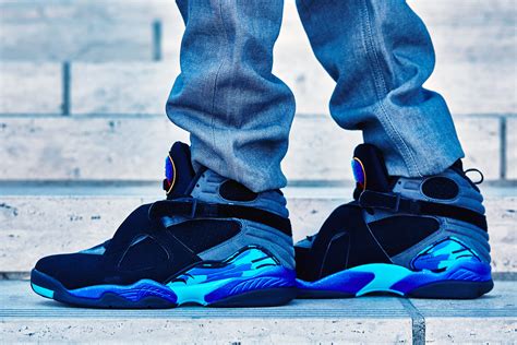 On Foot Look at the 2015 Air Jordan 8 Retro "Aqua" — Sneaker Shouts