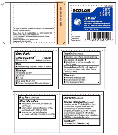 Ecolab Printable Chemical Labels