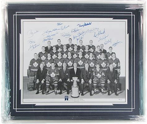 Toronto Maple Leaf 1967 Stanley Cup Champs Team Autographed & Framed ...