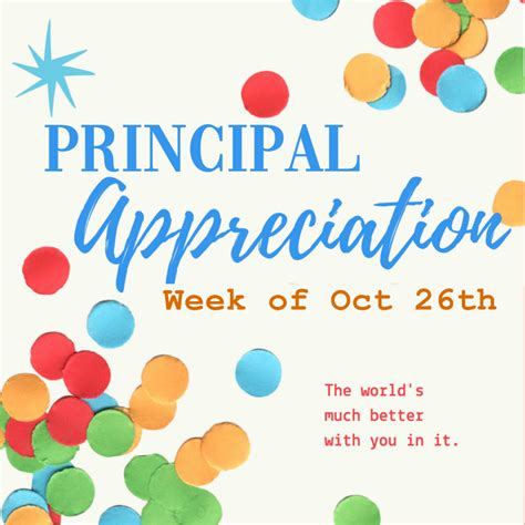 Principal Appreciation - Week of October 26th - Hill Elementary