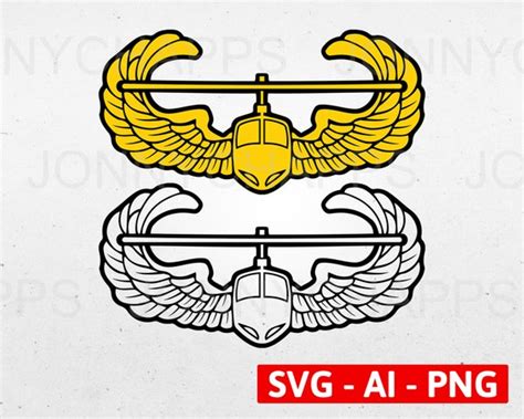 US Army Air Assault Wings Badge Pin Insignia Digital Vector | Etsy