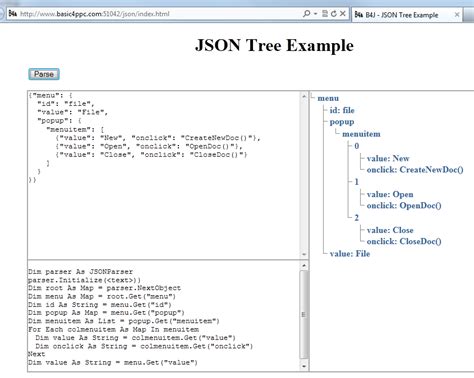 B4J Tutorial - [Server] Online Json Tree Example | B4X Community - Android, iOS, desktop, server ...