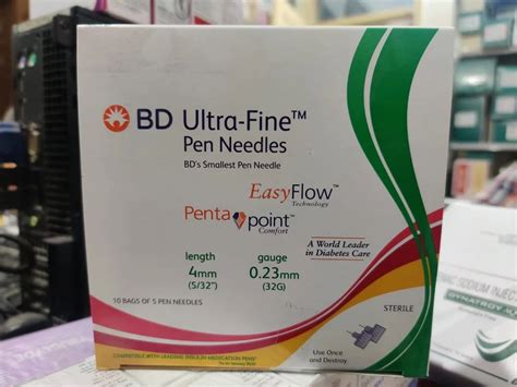 Bd Ultra Fine Pen Needles, 4 mm, 32G at Rs 14.05/piece in New Delhi ...