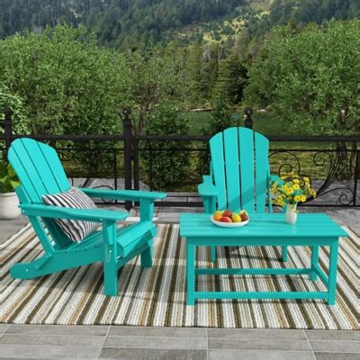 Newport Folding Adirondack Chairs and Table Set | Ashley