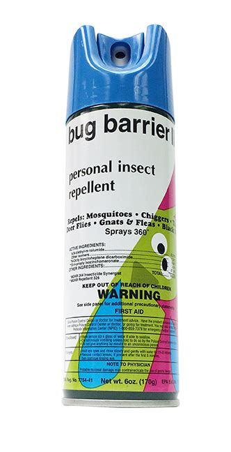 Bug Barrier Repellent - w/23.75% Deet - 6 oz. Aerosol Spray - Certified Safety