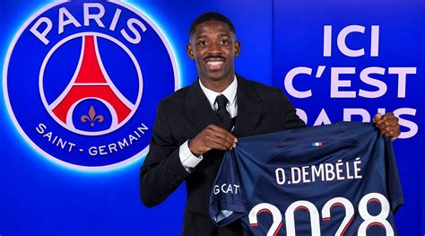 Ligue 1: Ousmane Dembélé signe au PSG jusqu'en 2028, H24info