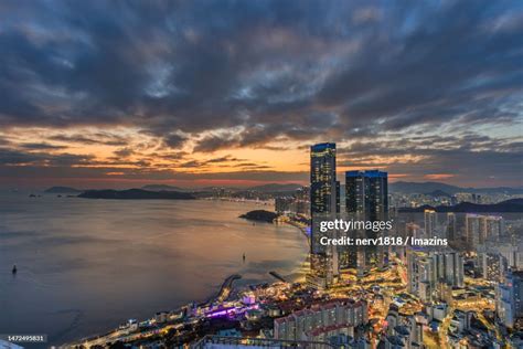 Busan Busan Night View Rooftop Night View High-Res Stock Photo - Getty ...