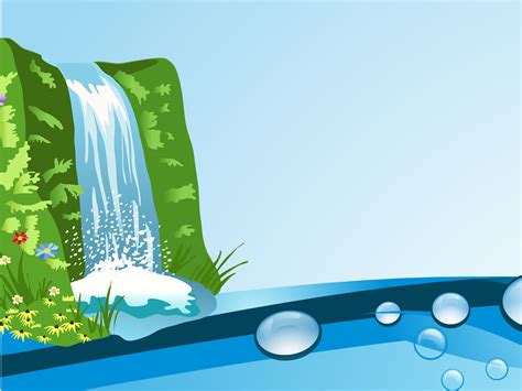 Natural Waterfall Backgrounds for Powerpoint Templates - PPT Backgrounds