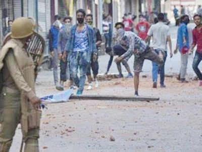 4,799 incidents of stone pelting in J&K in 2015-17: Govt | India News - Times of India