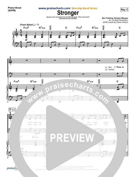 Stronger Sheet Music (Hillsong Worship) - PraiseCharts