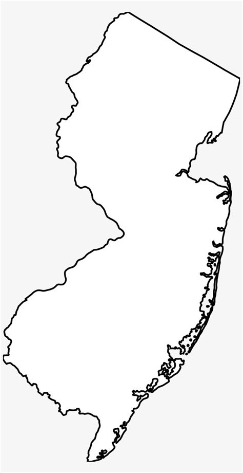 New Jersey Outline Map - New Jersey Colony Map Outline Transparent PNG ...