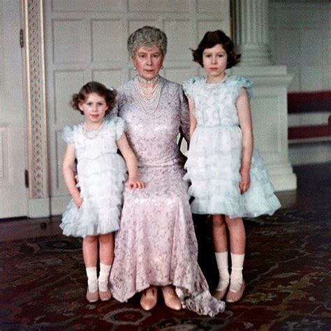 Queen Mary and her Grandchildren Princess Margaret and (then) Princess ...