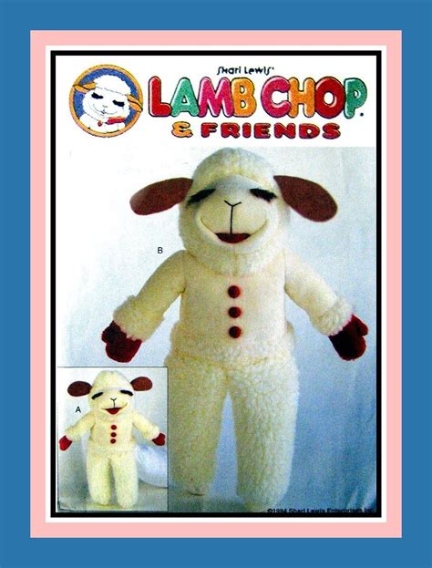 Vintage 1994-Shari Lewis & Friends -LAMB CHOP-Puppet-Stuffed Toy-Contrast Shearling Head-Felt ...