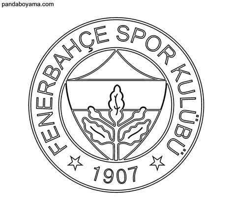 Fenerbahçe 1907 Logo Boyama Sayfası | Panda Boyama