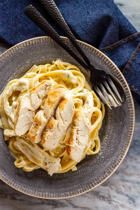 Chicken Fettuccine Alfredo - Bake. Eat. Repeat.