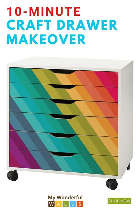 Rainbow Stripe Decal Set for IKEA Alex Drawer Unit | Ikea kids storage, Kids storage, Scrapbook room