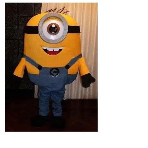 2014 new One Eye Despicable Me Minion adult size Cartoon Mascot Costume Fancy Dress Party Suit ...