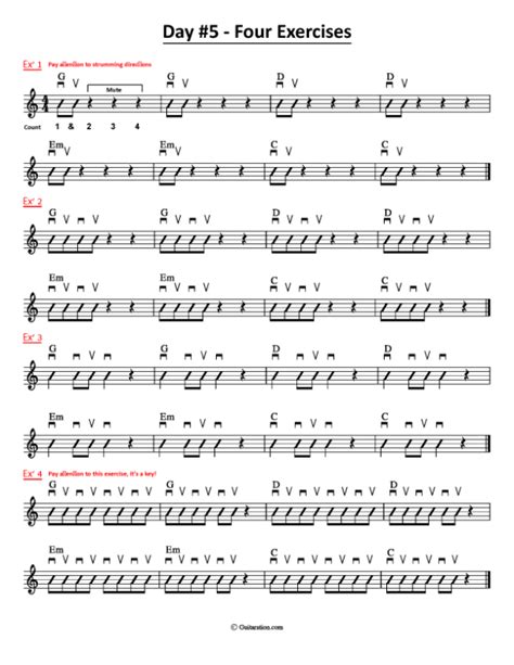 Third Basic Guitar Strumming Patterns Pdf Chart download.