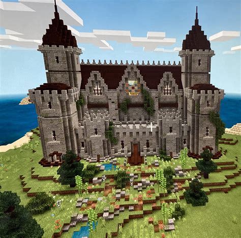 First ever attempt at building a minecraft castle! Think it went pretty ...