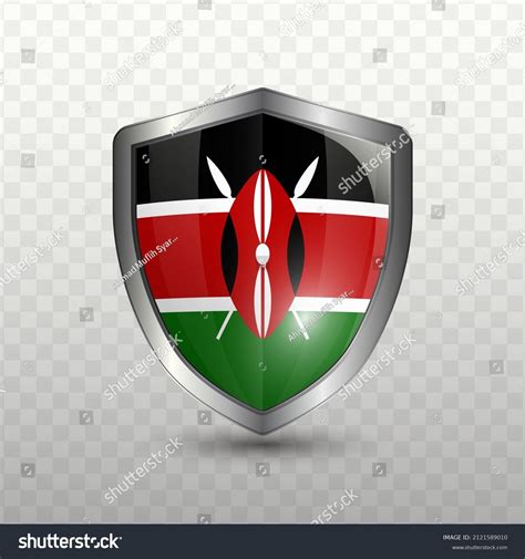 Vector Illustration Shield Flag Kenya On Stock Vector (Royalty Free) 2121589010 | Shutterstock