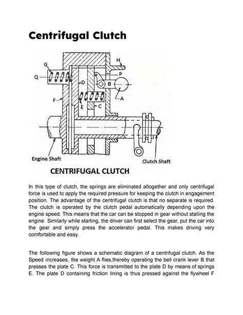 Centrifugal Clutch - The advantage of the centrifugal clutch is that no separate is required ...