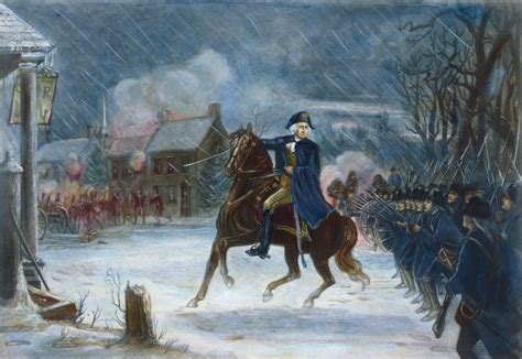 Battle Of Trenton 1776Ngeneral George Washington Leading The Early ...