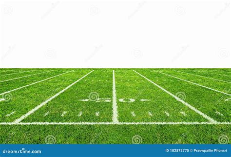 American Football Field with Line. American Football Stadium with Grass ...