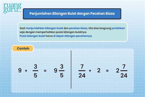 Cara Menjumlahkan Bilangan Bulat dengan Pecahan