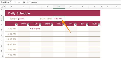 How to Make a Weekly Schedule on Excel Easy - Franks Welveres69