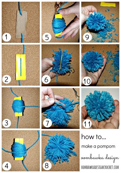 Diy yarn crafts, Pom pom crafts, How to make a pom pom