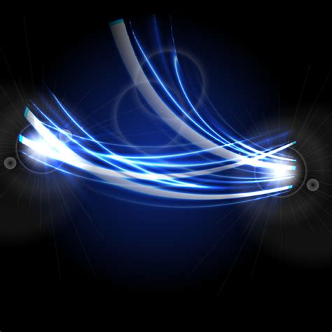 Bright blue glowing neon electric waves background 26731845 Vector Art ...