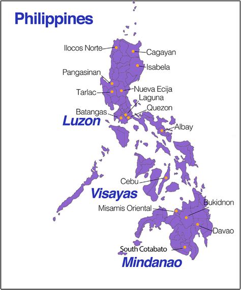 Philippines Political Map Provinces