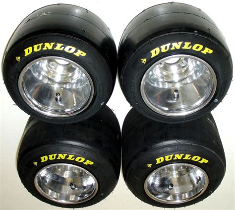 Set of new dunlop racing go kart tires used polished wheels – Artofit