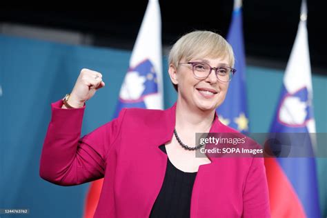 President elect Natasa Pirc Musar gestures after winning the runoff... News Photo - Getty Images