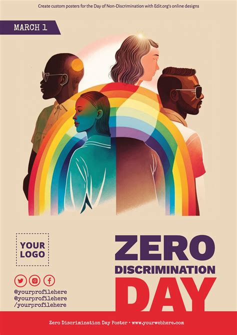 Zero Discrimination Day Poster Templates