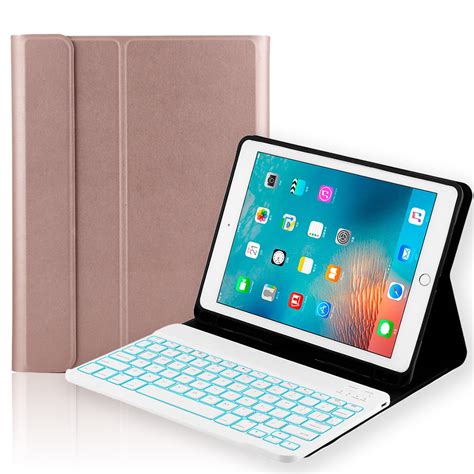 iPad Air 1 2 iPad Pro 9.7 iPad 9.7 Inch Tablet Backlit Bluetooth Keyboard with Fine Sheep ...