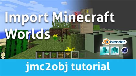 Import Minecraft world to blender (jmc2obj tutorial) - YouTube