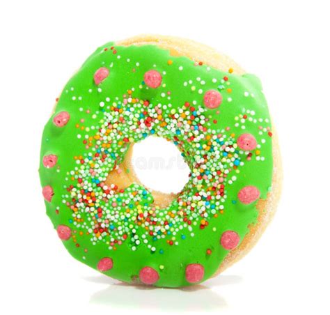 A Green Glazed Donut Stock Images - Image: 12788604