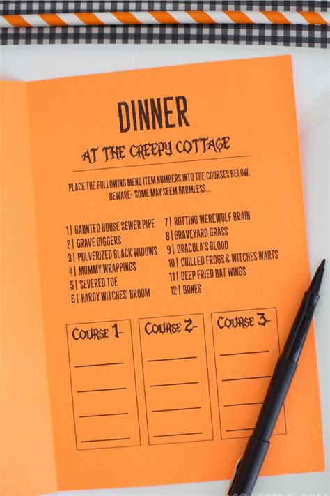 Halloween Mystery Dinner Party Pack- Menus, Recipes, & More – So Festive!