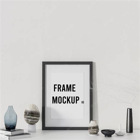 Premium PSD | Black frame mockup