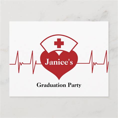 nurse Graduation Party Invitation Postcard | Zazzle