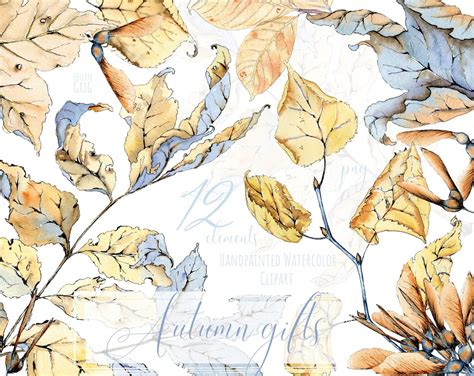 Watercolor Fall Leaves Clipart, Autumn Clipart, Fall Clipart ...