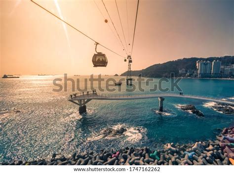 Busan City Haeundae Beach Sunset Busan Stock Photo 1747162262 ...