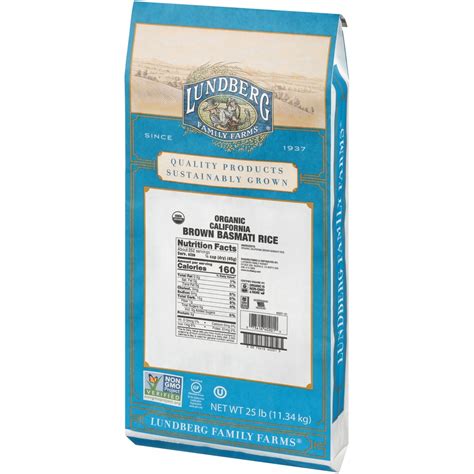 Lundberg Family Farms Organic California Brown Basmati Rice 25 Lb. Bag 25 lb | Shipt